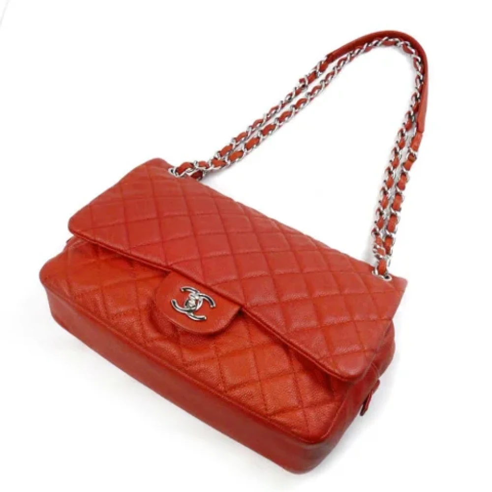 Chanel Vintage Pre-owned Leather chanel-bags Orange Dames