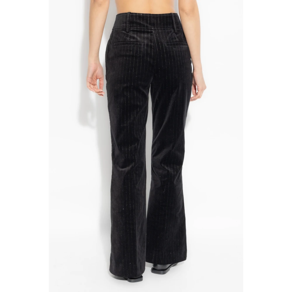 AllSaints Fluwelen broek Sevenh Black Dames