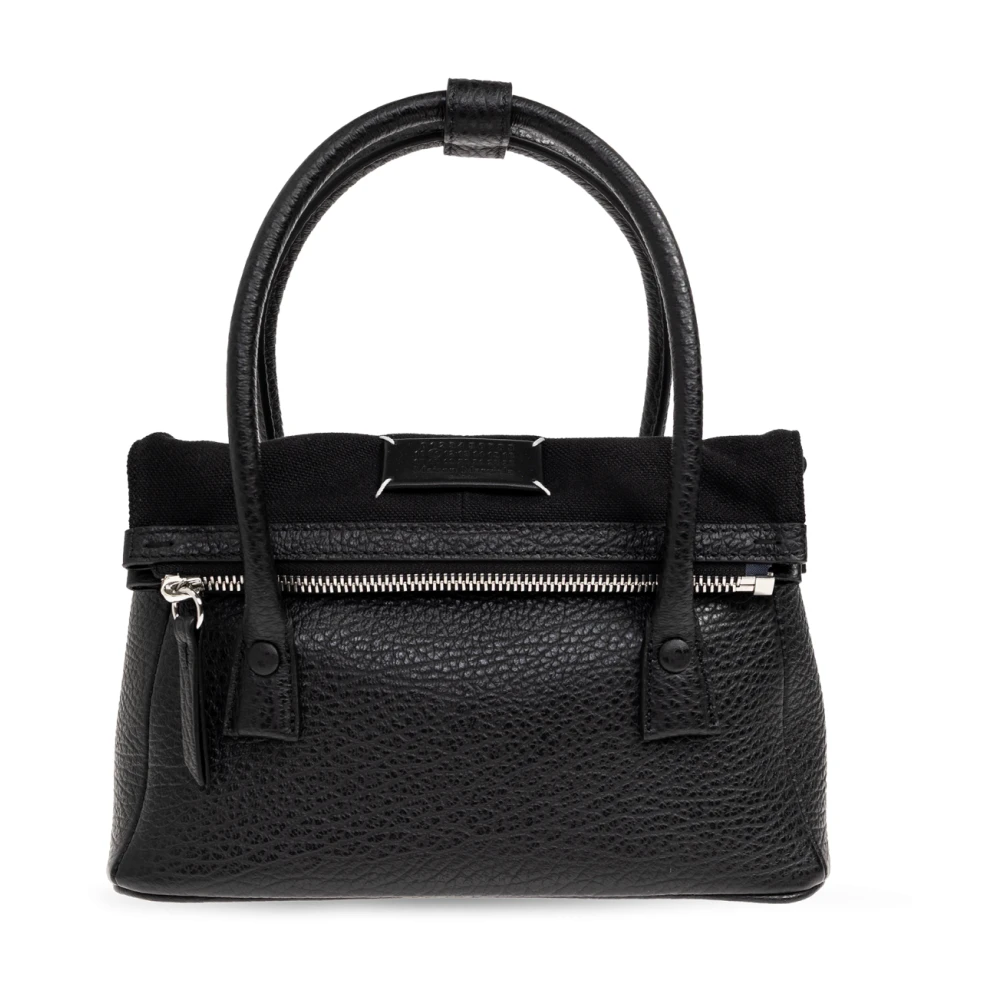 Maison Margiela Kvinno Svart Väskor Dam, One Size, Bomull, Handbag