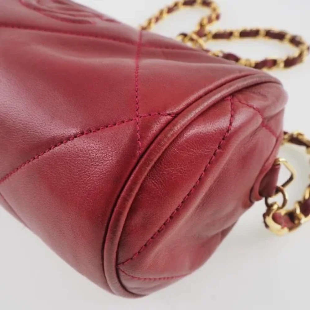 Chanel Vintage Pre-owned Leather crossbody-bags Red Dames