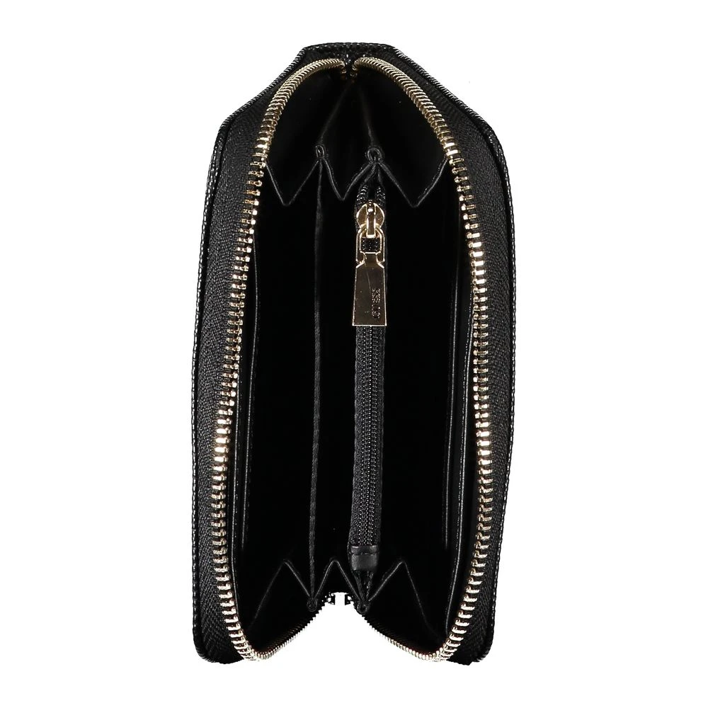 Guess Chique Zwarte Portemonnee met Meerdere Vakken Black Dames