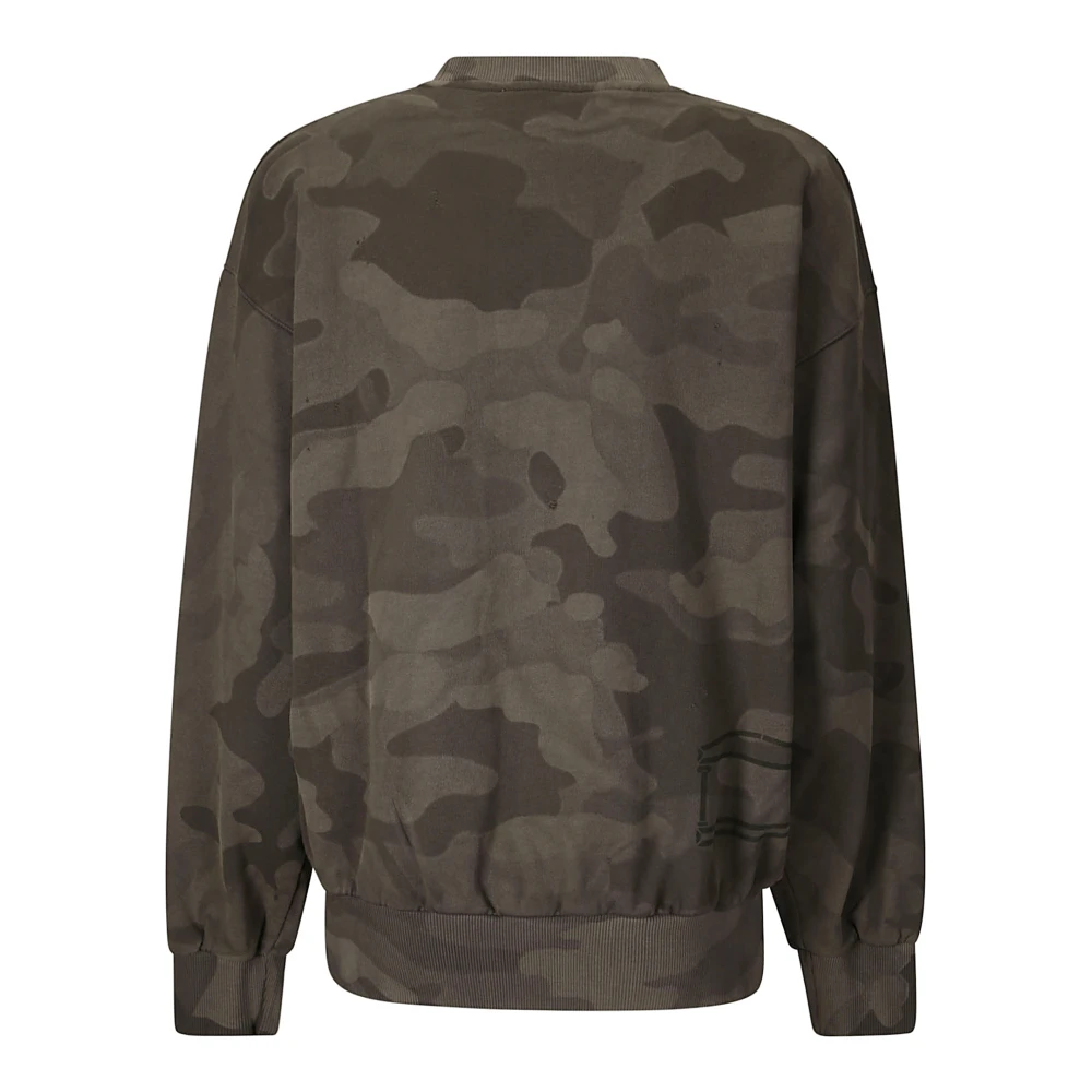 Aries Katoenen Crew Neck Sweatshirt Green Dames