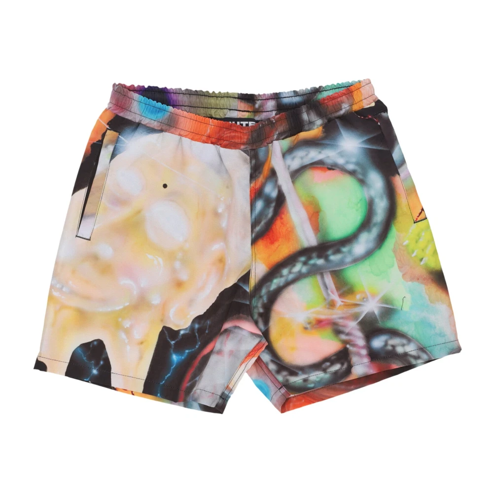 Iuter Men's Multicolor Beachwear, Xl, Printed Swim Shorts With Mesh Underwear