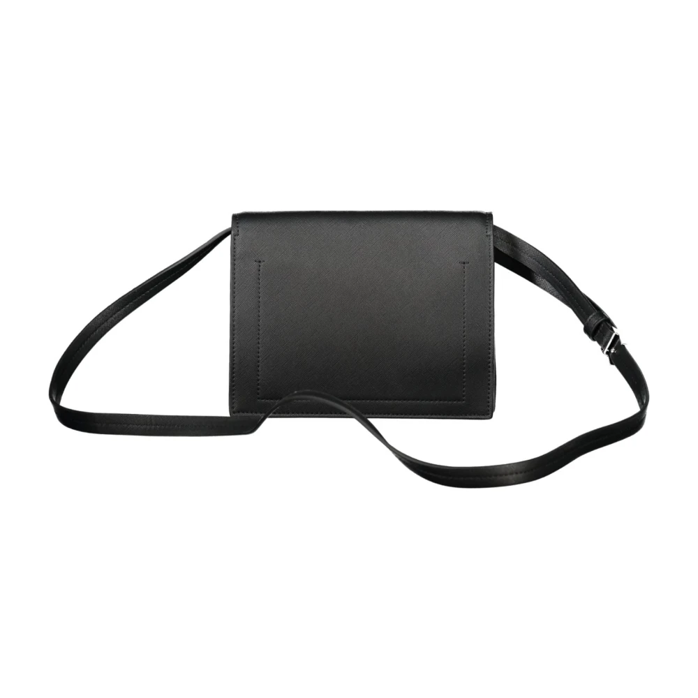 Calvin Klein Zwarte dames crossbody tas met drukknoopsluiting Black Dames
