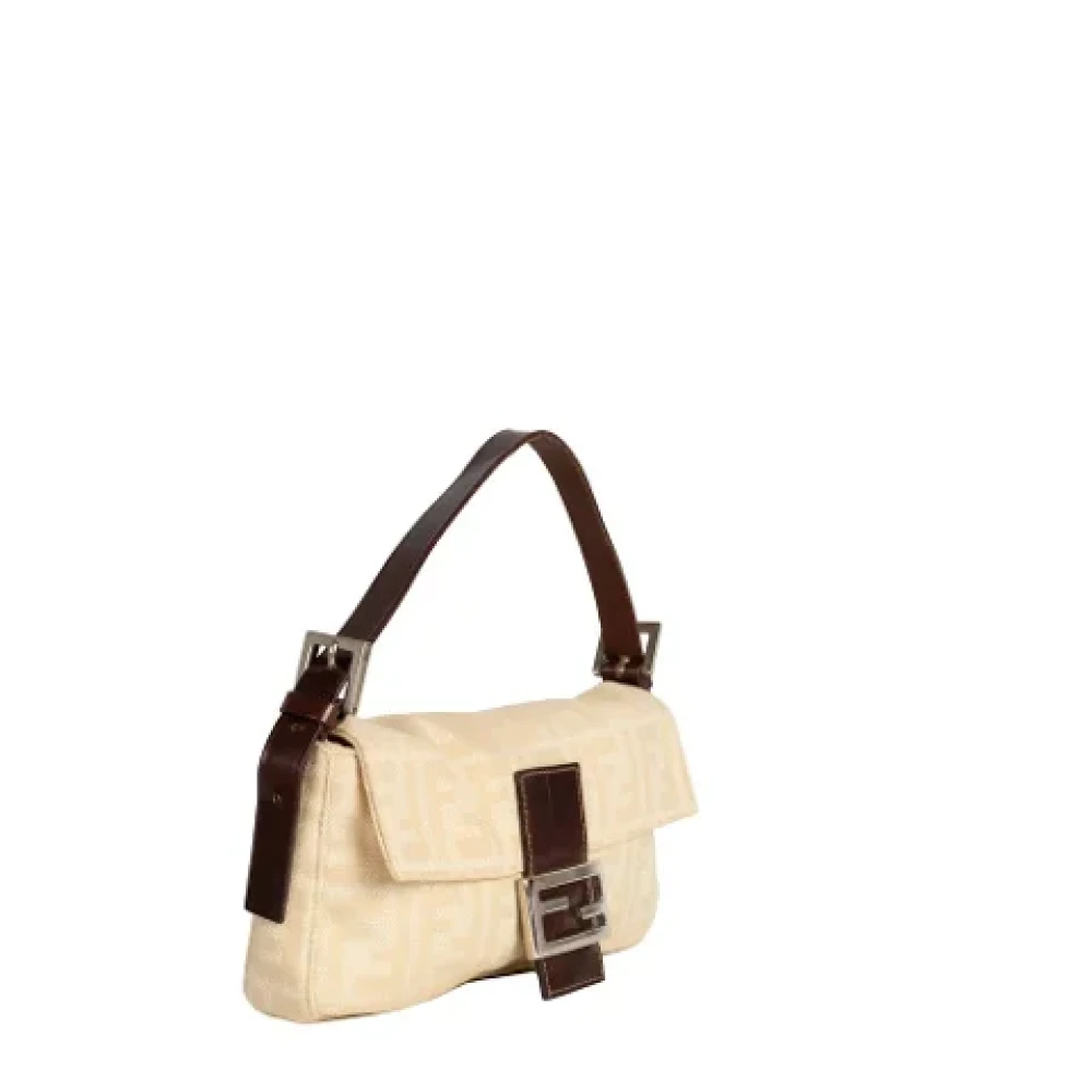 Fendi Vintage Pre-owned Canvas fendi-bags Beige Dames