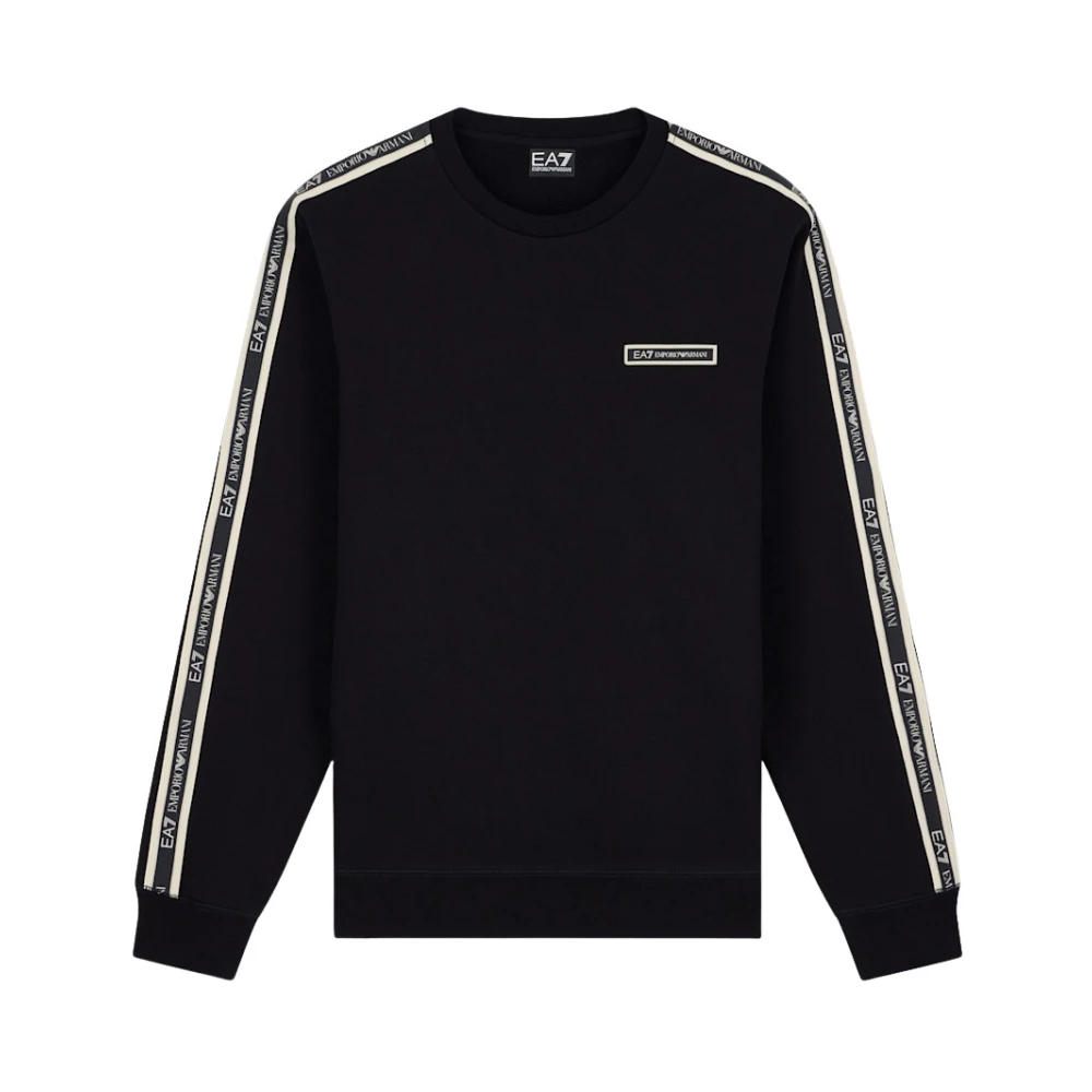 Ea7 Black Sweatshirt Logo Series Regular Fit Jersey - Image 4