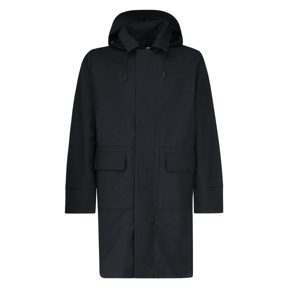 K-way Waterafstotende wollen jas met capuchon Blue Heren