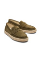 chaussures-elegantes-en-daim-vert-fonce