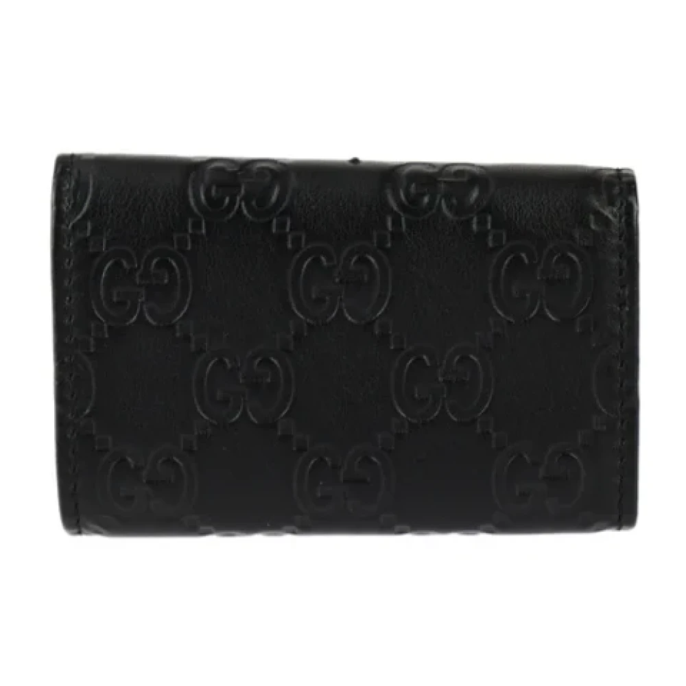 Gucci Vintage Pre-owned Leather home-office Black Dames