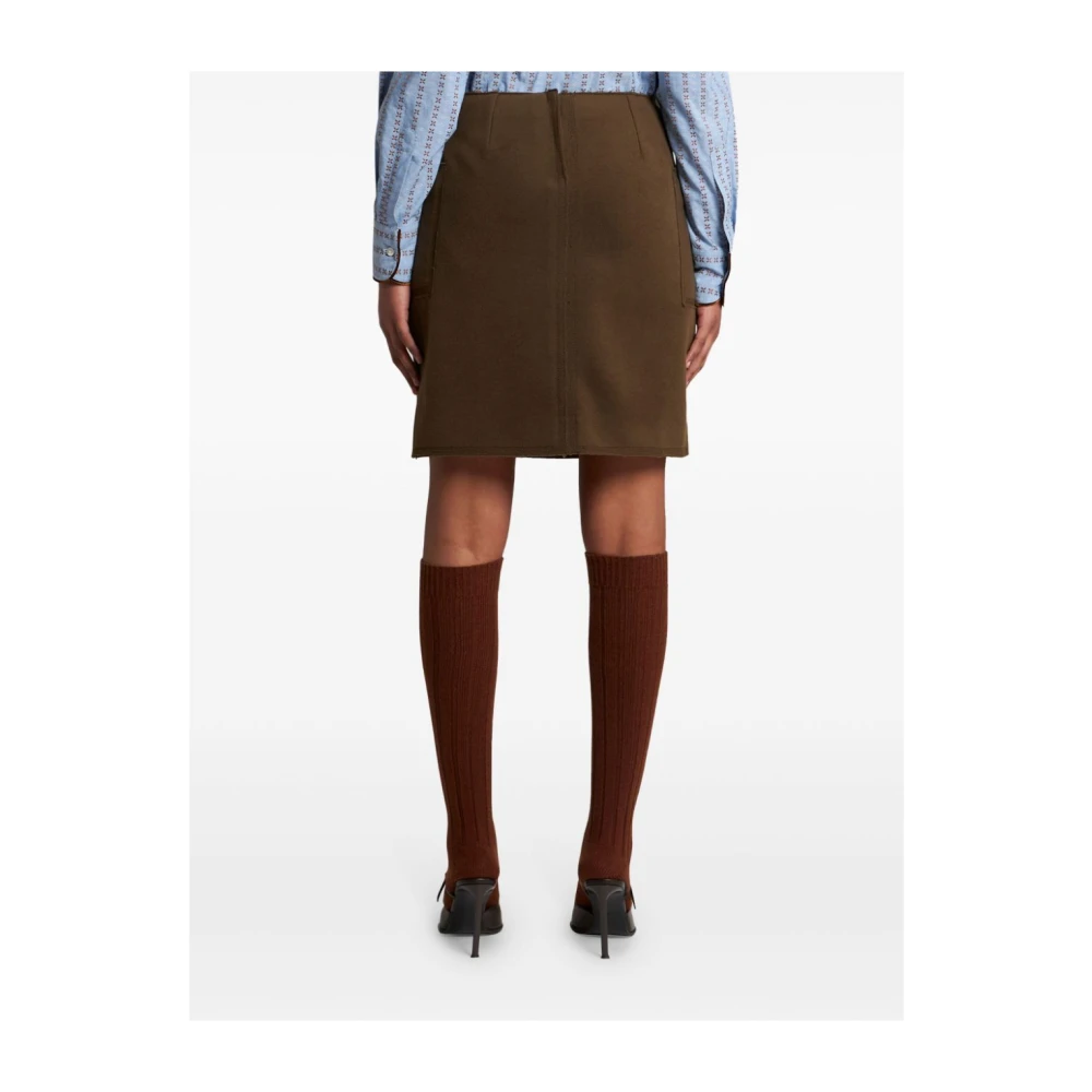 ETRO Bloemen Suède Rok Brown Dames
