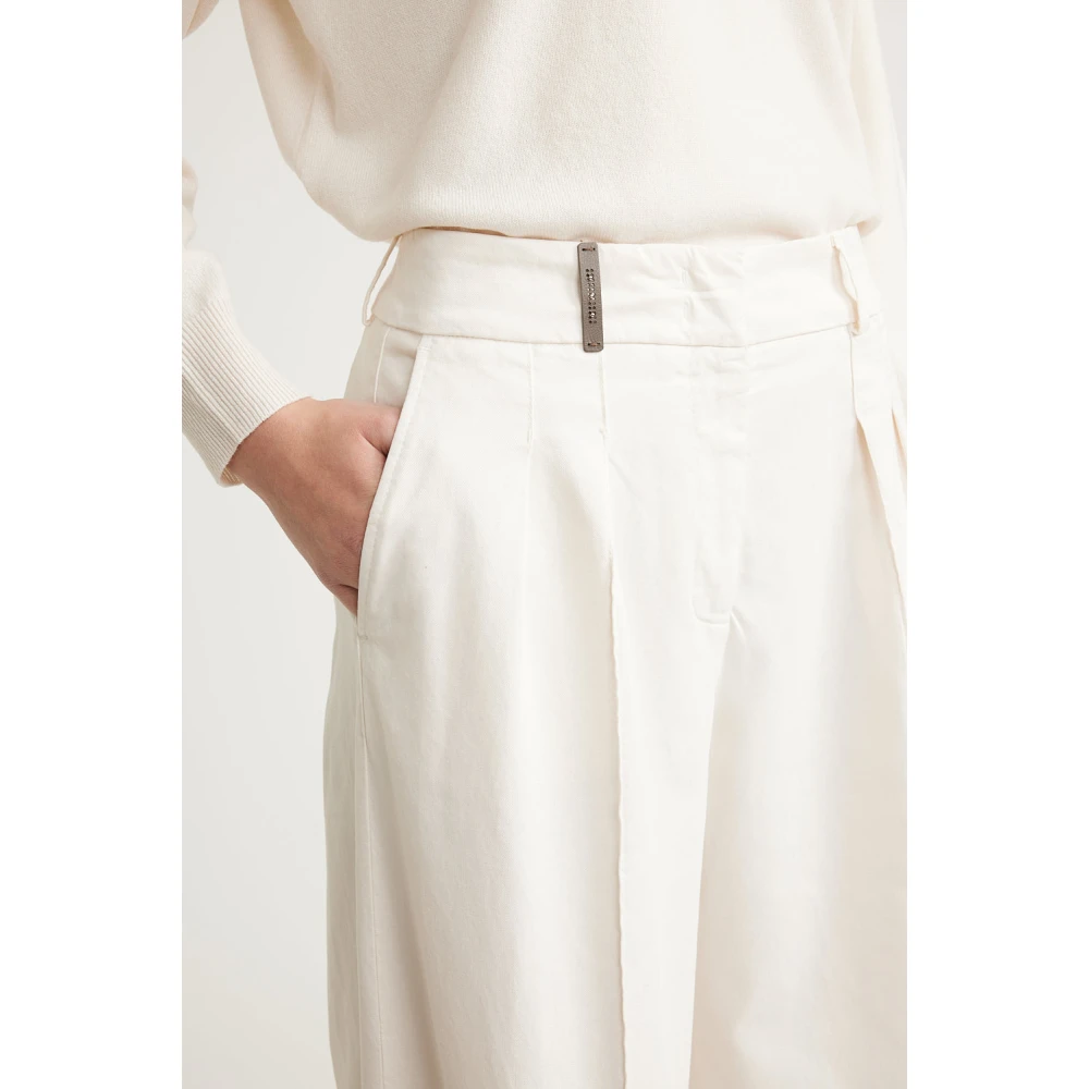 PESERICO Geplooide palazzo broek Beige Dames