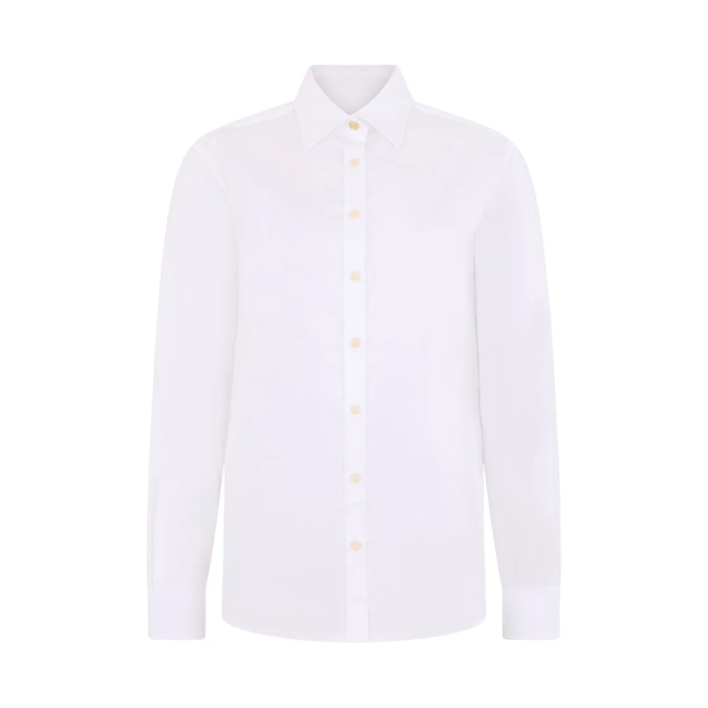Roberto Cavalli Women's Beige White Shirt - Shirts - L - Blouses & Shirts