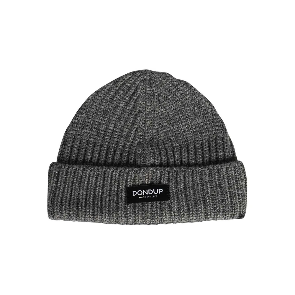 Dondup Geribbelde Gebreide Beanie Gray Heren