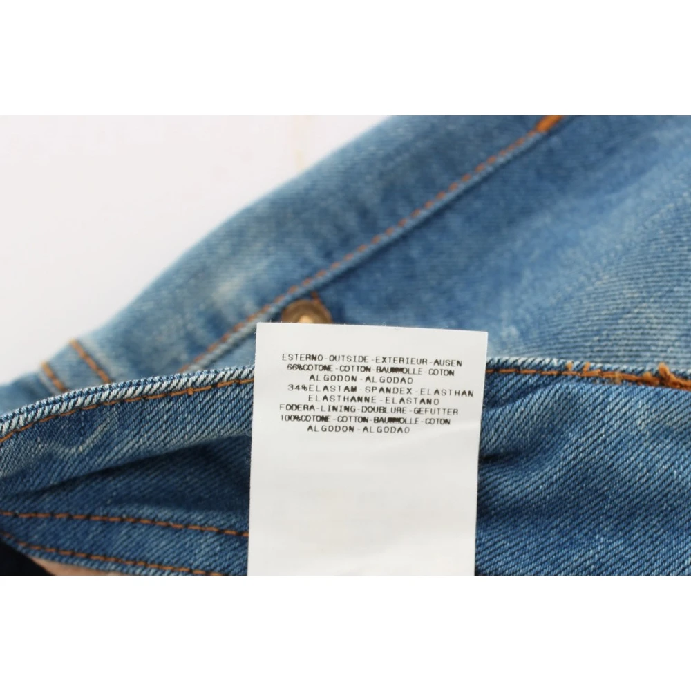 John Galliano Slim Fit Blauwe Designer Jeans Blue Dames