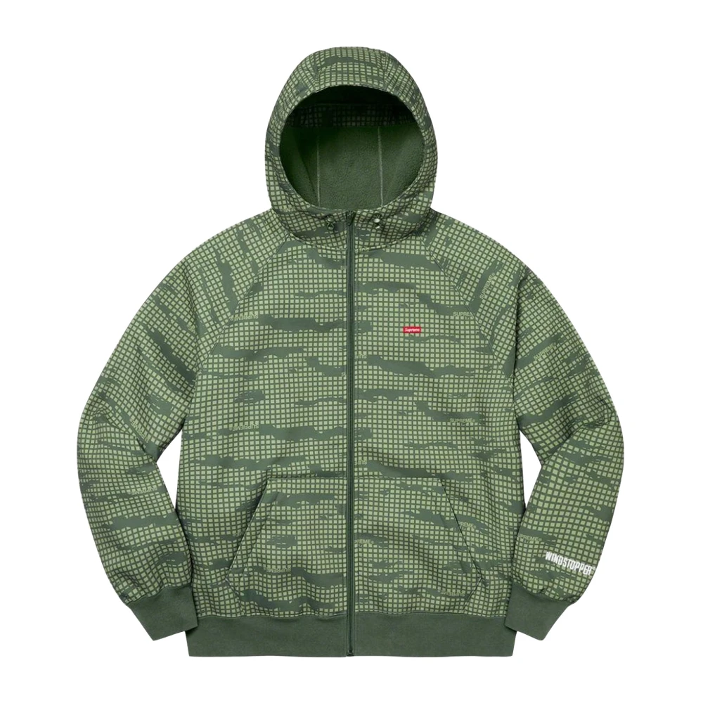 Supreme Limited Edition Windstopper Hoodie Olijf Camo Green Heren