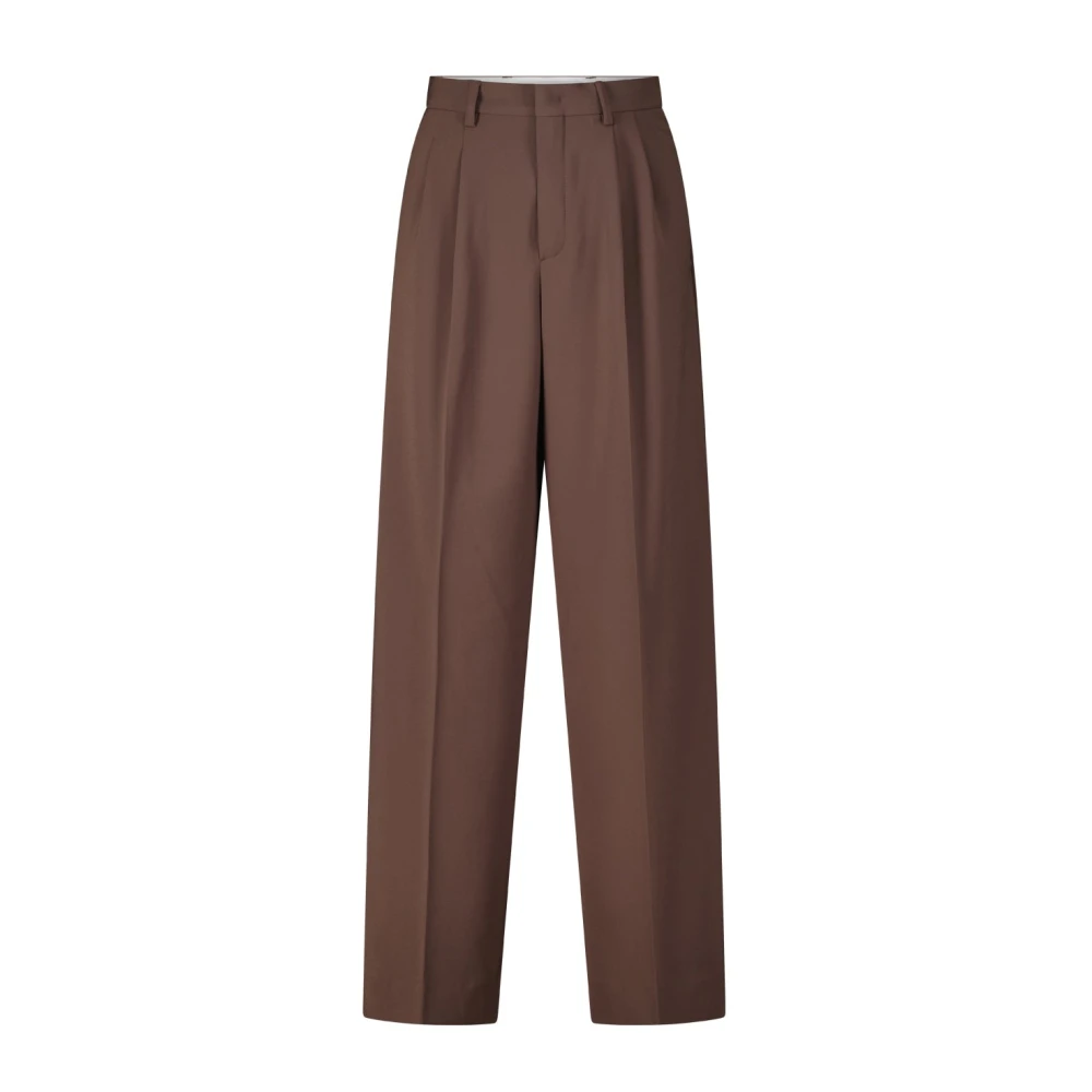 RAFFAELLO ROSSI Flowing Wide Leg Trousers Brown Dames