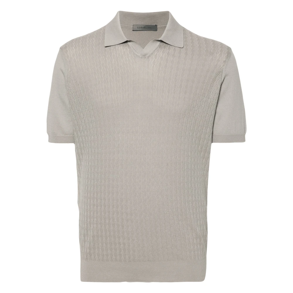 Corneliani Casual Beige Polo Shirt Cotton Beige Heren