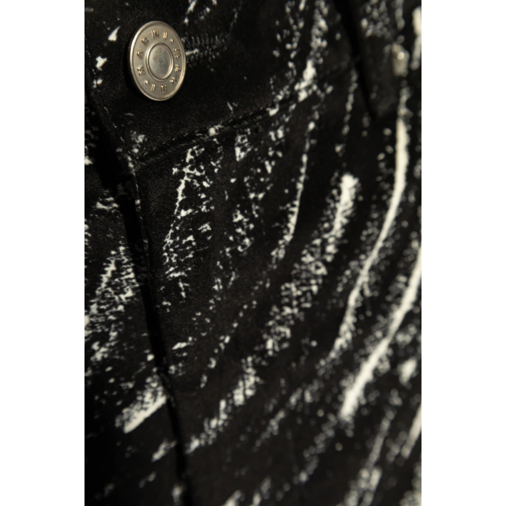 Marni Broek met fluwelen afwerking Black Dames