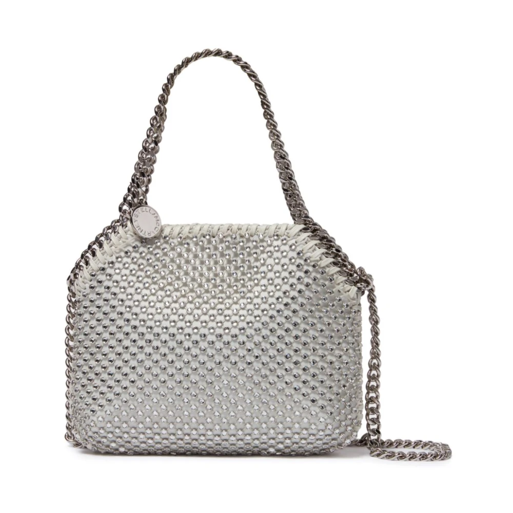 Stella Mccartney Kristal Kettingtas Wit Zilver Gray Dames