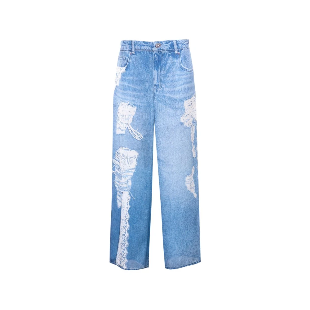 Liu Jo Vrouw Blauw Broek Met Denim-Effect