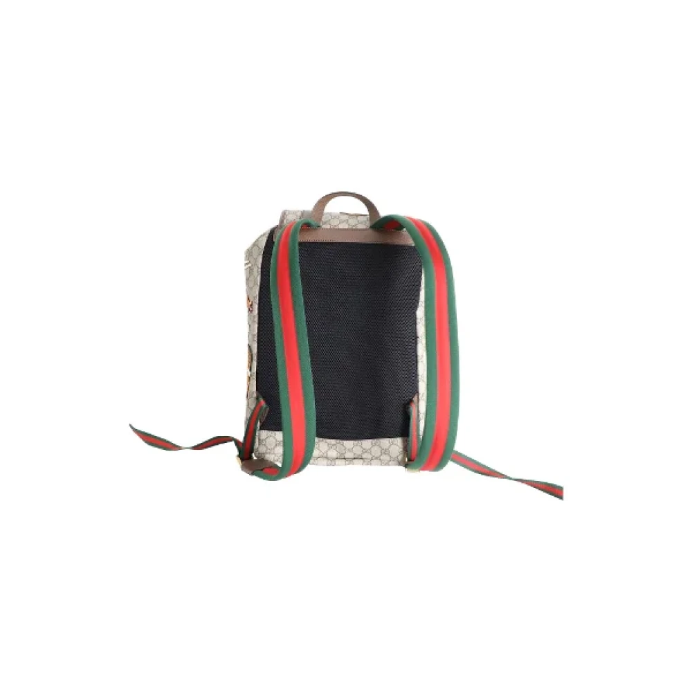 Gucci Vintage Pre-owned Cotton backpacks Brown Dames