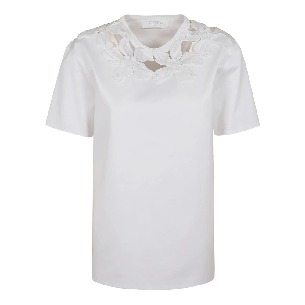 Valentino Garavani Witte T-Shirt 0BO Bianco White Dames
