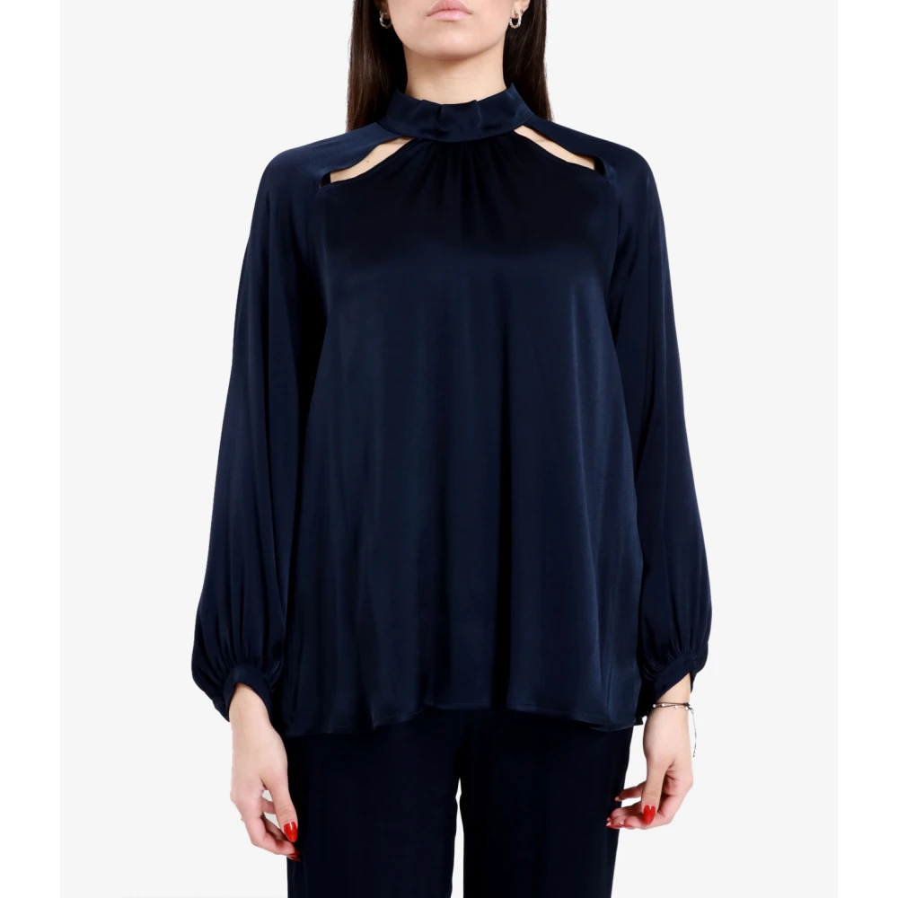 Semicouture Blouses Blue Dames