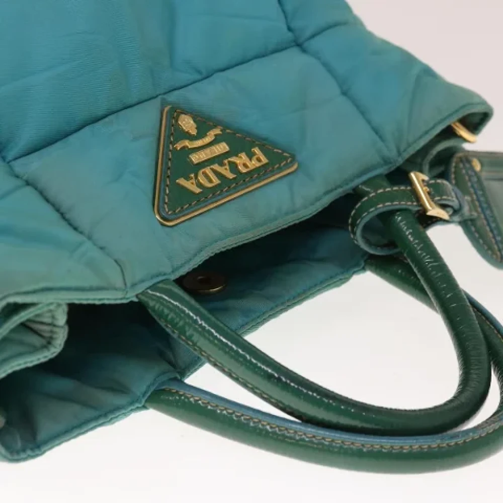 Prada Vintage Pre-owned Fabric handbags Blue Dames