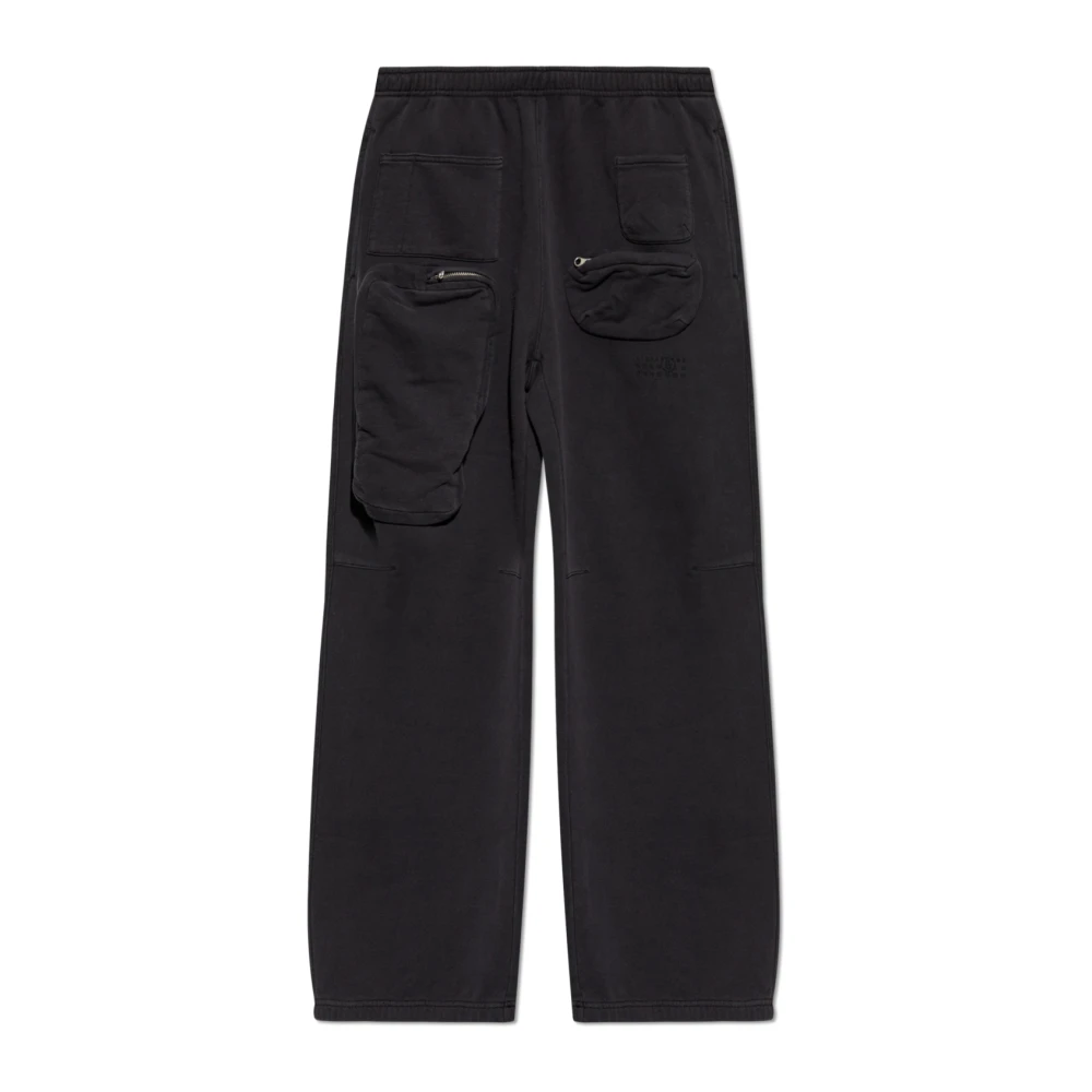 MM6 Maison Margiela Sweatpants met logo Gray Heren