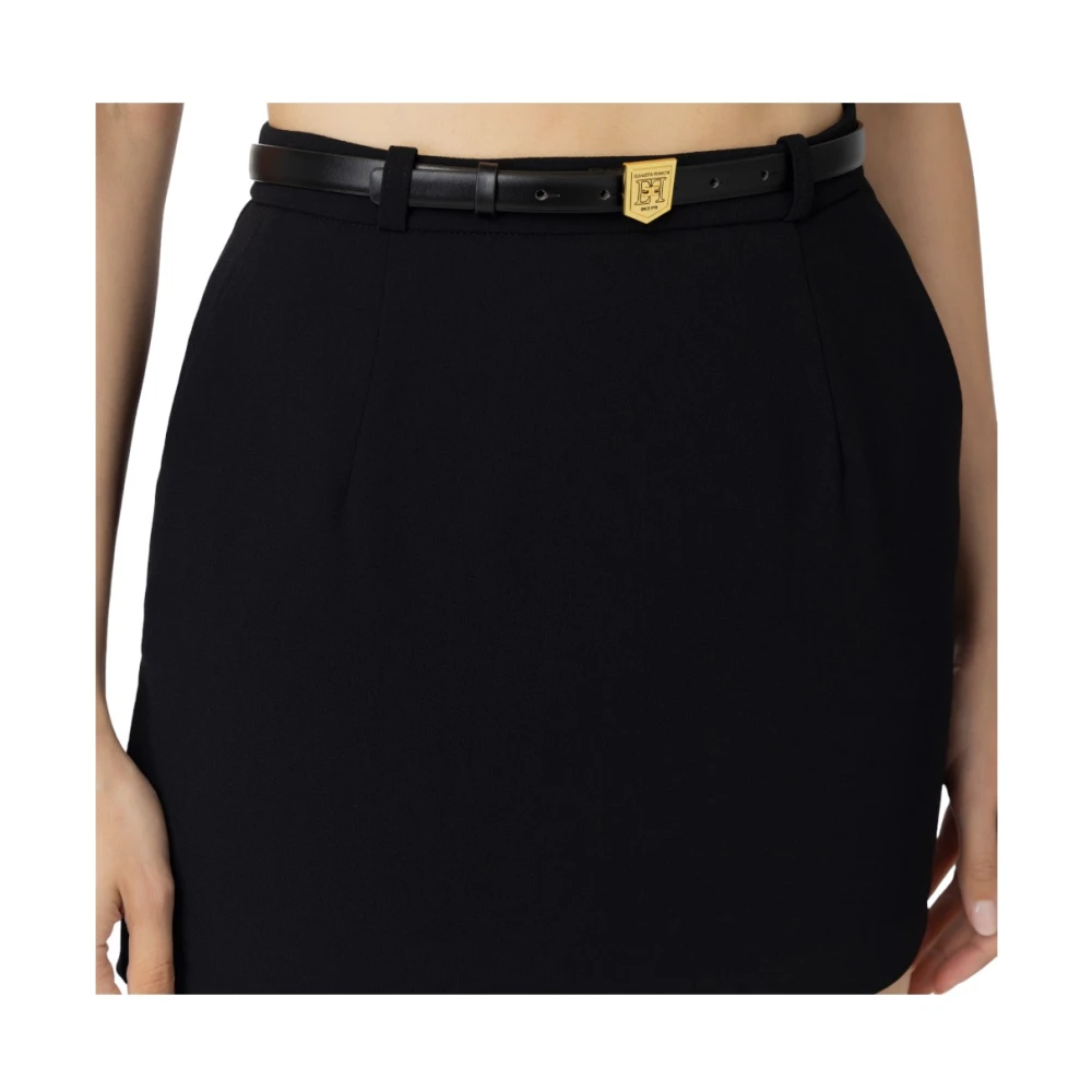 Elisabetta Franchi Rok met riem Black Dames