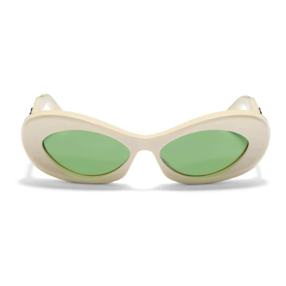 Valentino Women's Beige Oval Cat-Eye Sunglasses