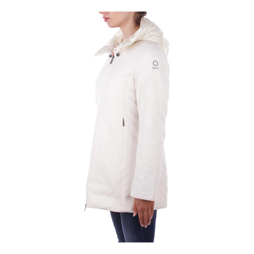 Suns Beige Hoodie met Rits Beige Dames