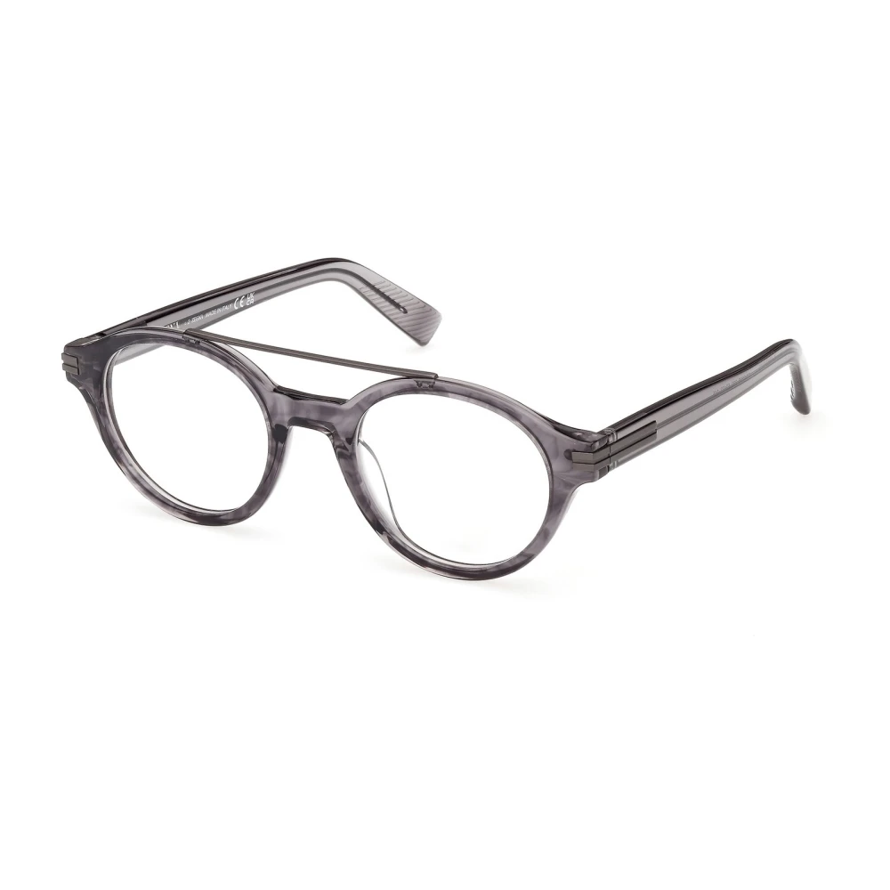 Zegna Gray Glasses, Male, 50 Mm, Optical Frame