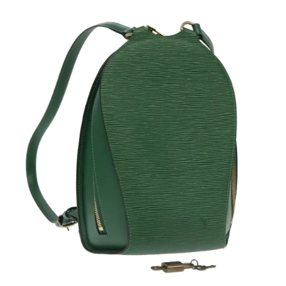 Louis Vuitton Vintage Pre-owned Leather backpacks Green Dames