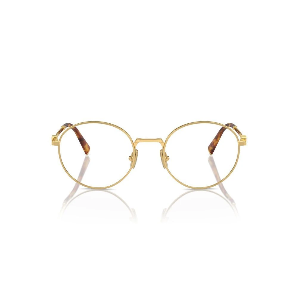 Miu Gouden Brillenmontuur in VMU 52Xv Yellow Unisex