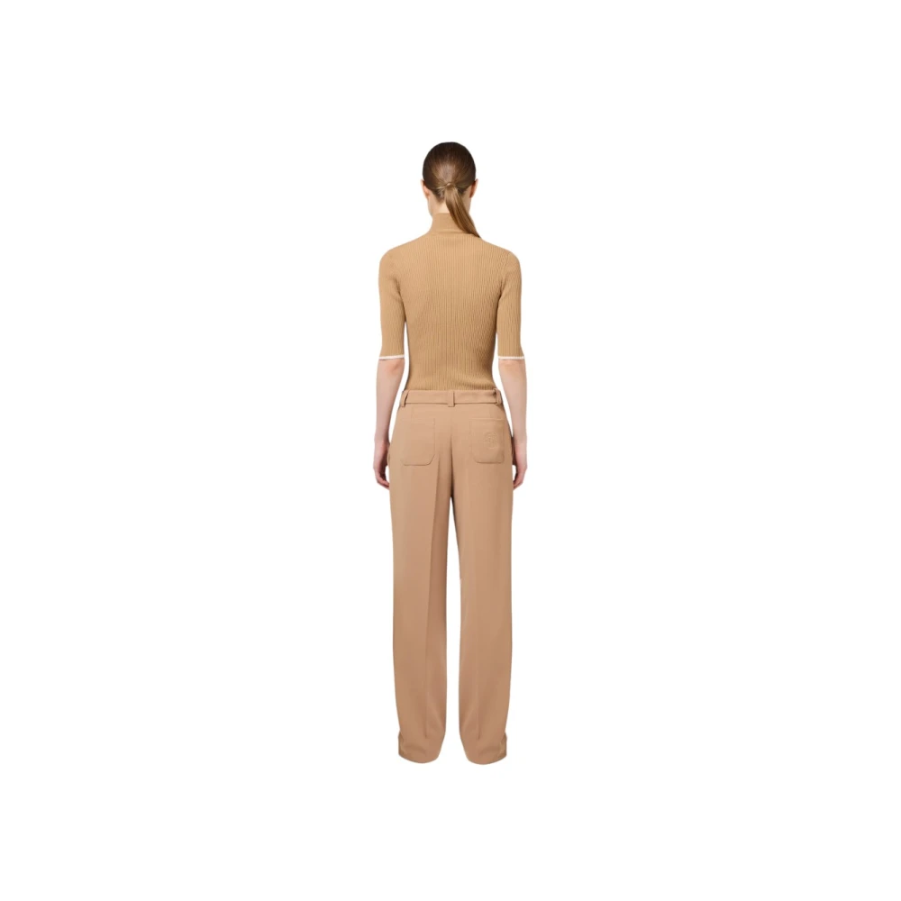 Elisabetta Franchi Stijlvolle Gebreide Top Brown Dames