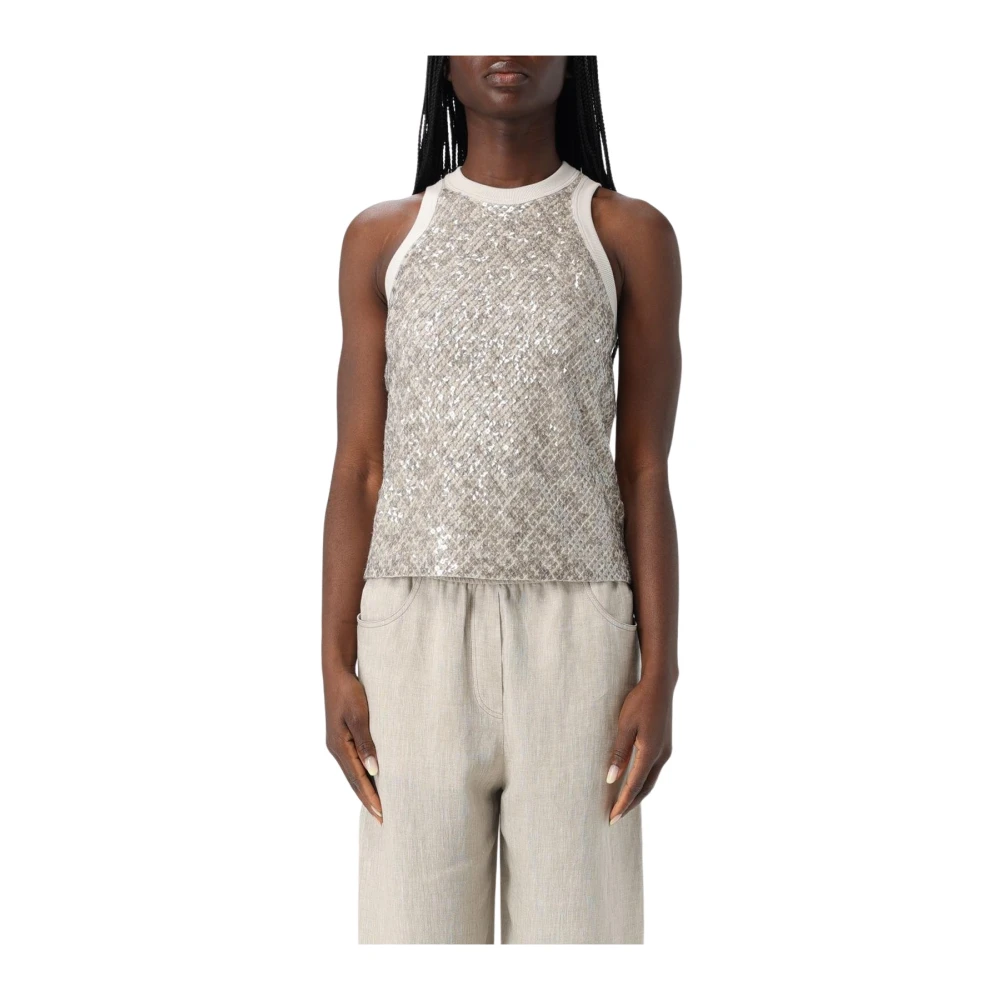 Tops > Sleeveless Tops - - Brunello Cucinelli - Modalova
