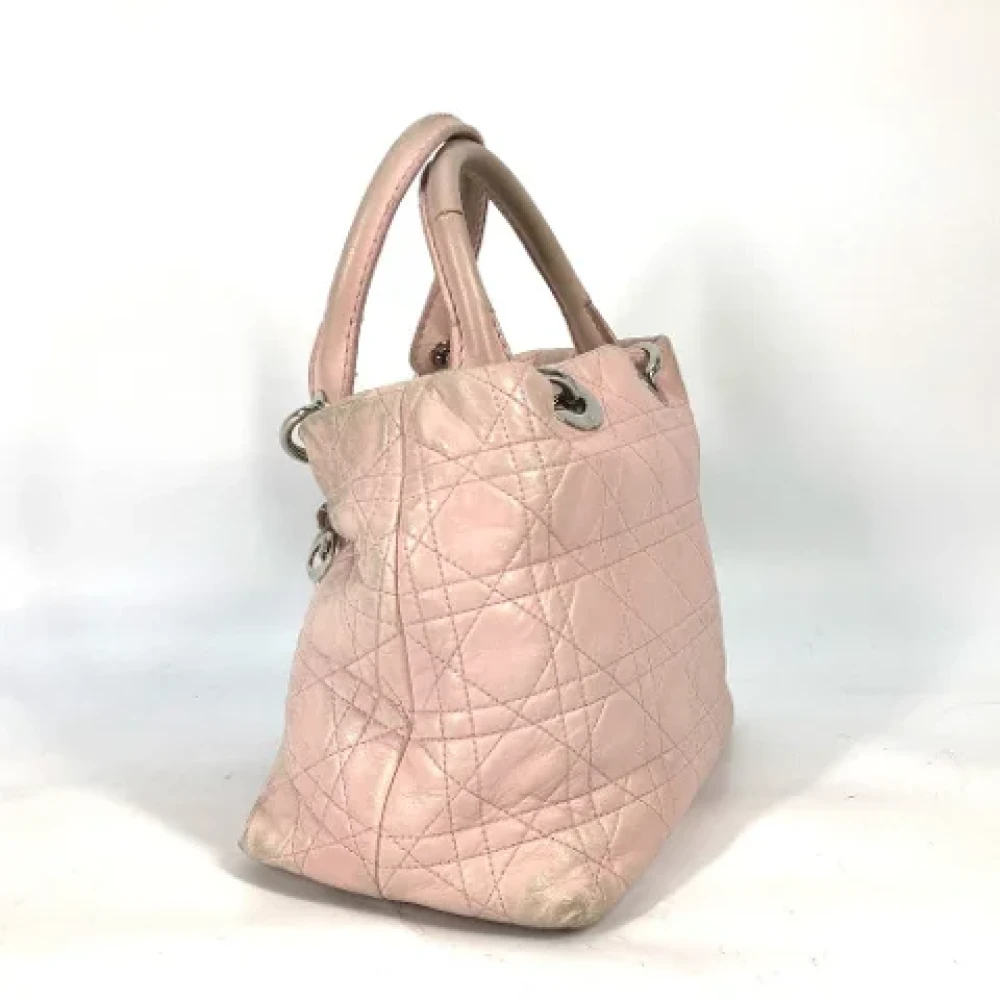 Dior Vintage Pre-owned Leather dior-bags Pink Dames