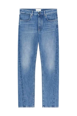 Couture Seam Straight Fit Shadow Washed Jeans