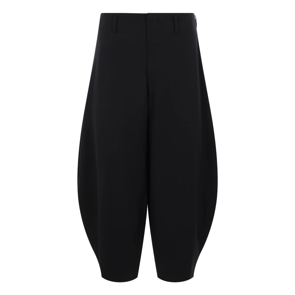 Comme des Garçons Zwarte wollen wijde pijp broek Black Heren