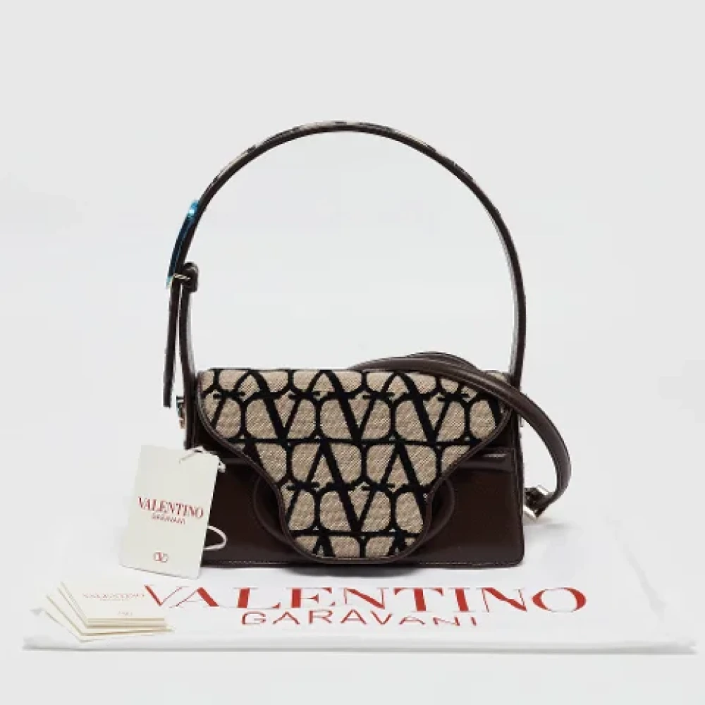 Valentino Vintage Pre-owned Canvas handbags Brown Dames