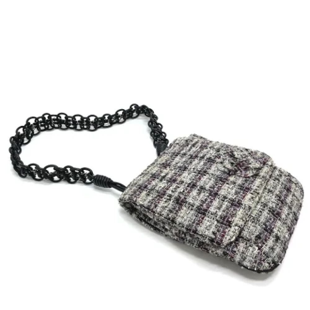 Chanel Vintage Pre-owned Fabric chanel-bags Gray Dames