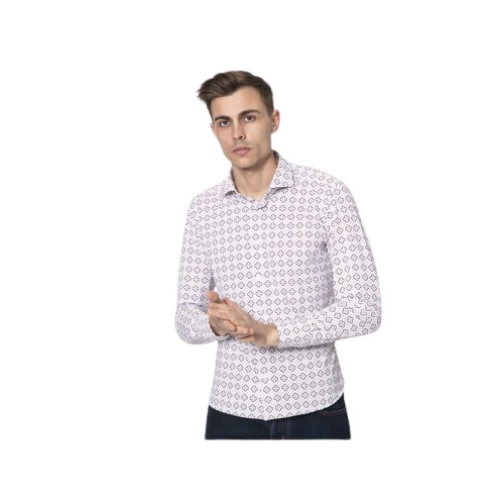 Orian Uomo Multicolor - Camicia Bianca A Fiori - Shirts - E - M