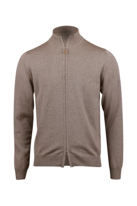 Merino Wool Zip Cardigan