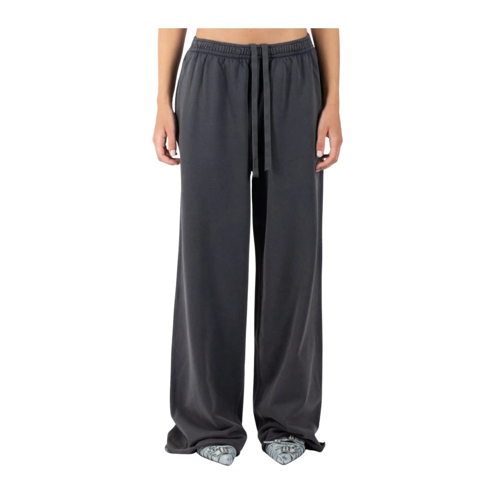 Acne Studios Oceaanblauwe Katoenen Broek Ak0843 Blue Dames