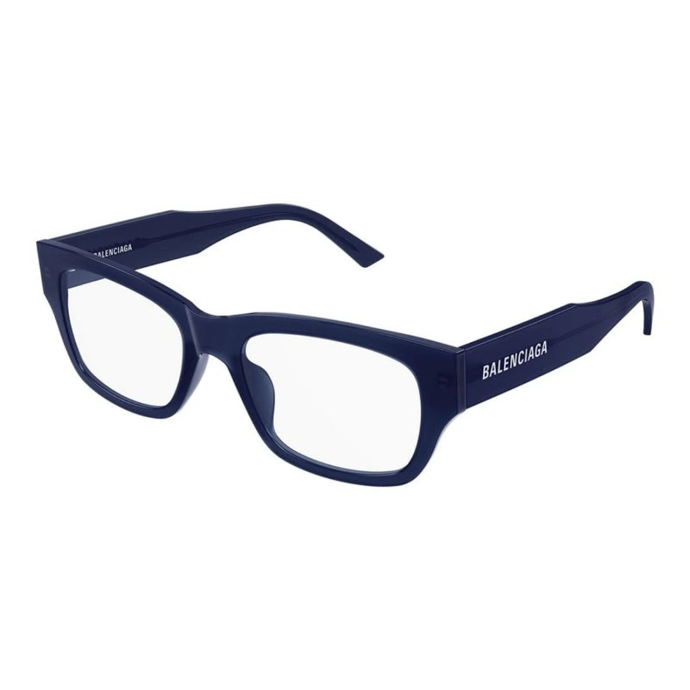 Balenciaga Men's Blue Glasses, 54 Mm, Squared Eyeglasses