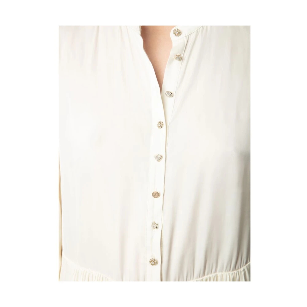 Zadig & Voltaire Ruffle Hem Drop Shoulder Jurk White Dames