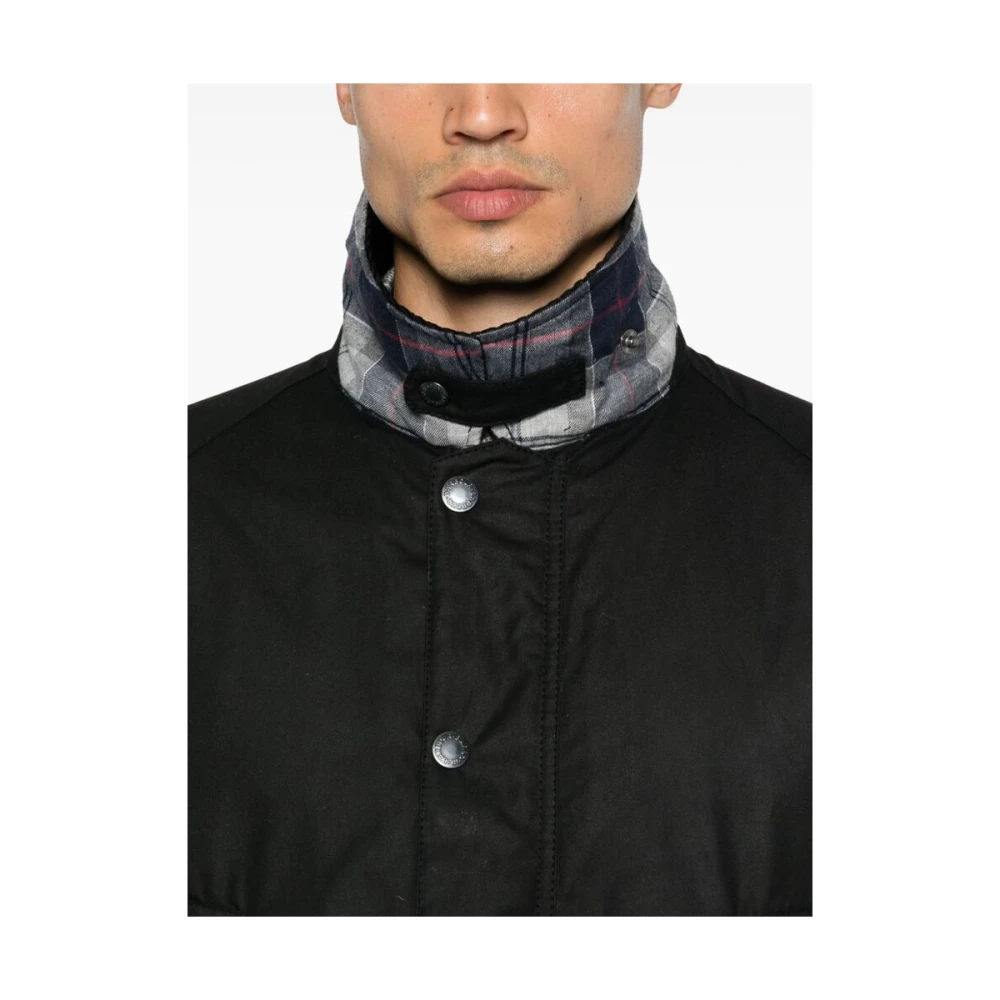 Barbour Zwarte Diamant Gewatteerde Buitenkleding Jas Black Heren