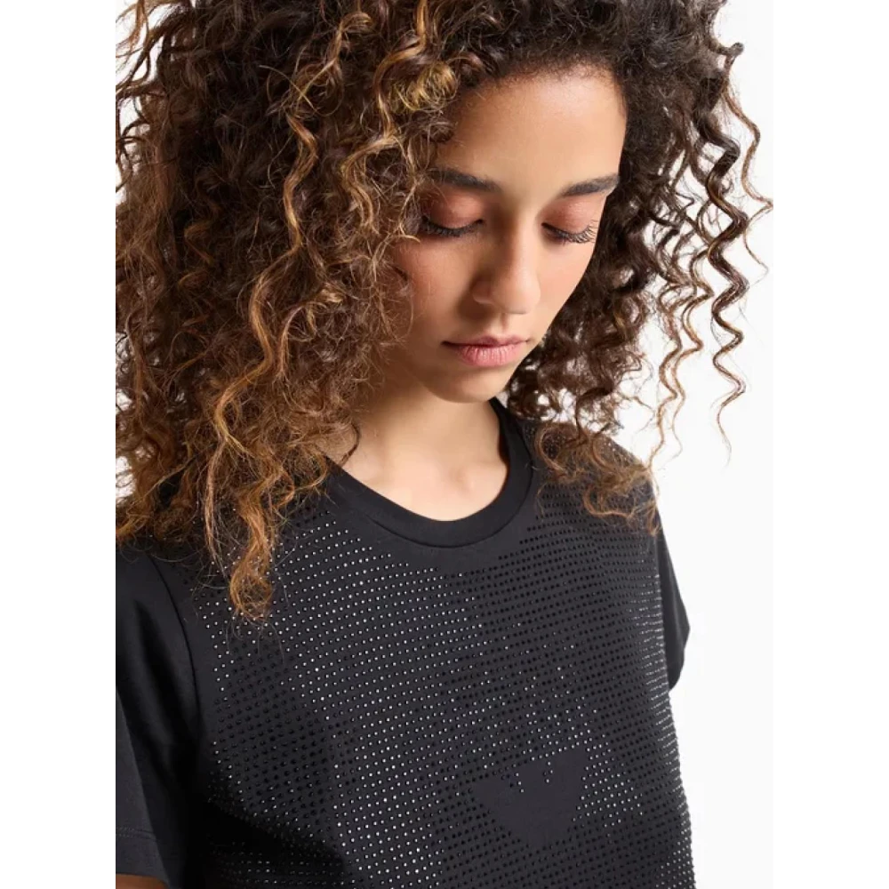 Emporio Armani Katoenen T-shirt Black Dames