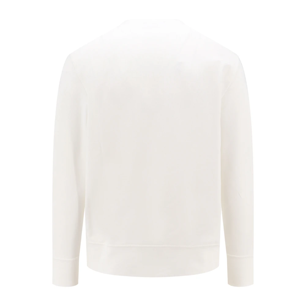Kiton Witte Ribgebreide Sweatshirt White Heren